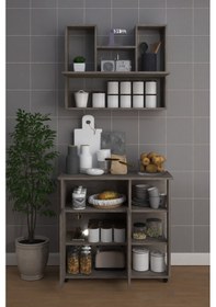 Resim Angela Çok Amaçlı Mutfak Mikrodalga Fırın Kiler Kahve Dolabı 