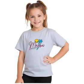Resim Fyk Kids Kız Çocuk Basic Malibu Baskılı T-shirt Gri 
