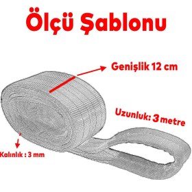 Resim Sapan Polyester Spanzet 5 Ton 3 Metre Kırmızı Sağlam Yük Kaldırma Taşıma Indirme Halat 