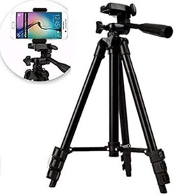 Resim FotoDijital Cep Telefonları Ve Kompakt Makineler Için 102cm Tripod + Tripot Taşıma Çantası + Telefon Tutacağı 