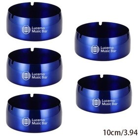 Resim Dashanshop 5 Adet Özel Şirket Logolu Mavi M Boy Oyma Sanatı Kül Tablası Seti 