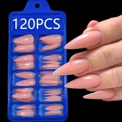 Resim 120 Adet Açık Pembe Basınçlı Tırnak - Süper Uzun Stiletto Şekilli, Parlak Akrilik Takma Tırnaklar, Ofis ve Günlük Kullanım İçin Kolay Uygulamalı Manikür, Dayanıklı Press On Tırnaklar, Evde Manikür, Güzellik Tutkunları İçin 