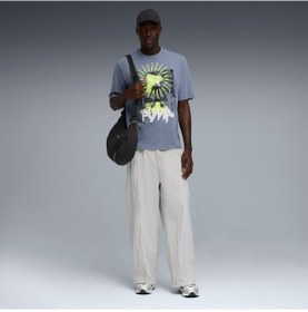 Resim Puma Graphic Erkek Gri T-shirt 634442 
