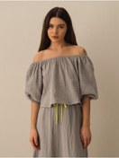 Resim Xint Kadın Agri %100 Pamuk Regular Fit Bluz 
