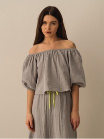 Resim Xint Kadın Agri %100 Pamuk Regular Fit Bluz 
