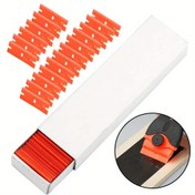 Resim 100 adet Yüksek Kaliteli Plastik Jilet Bıçakları - Etiket, Yapışkan & Sticker Çıkarma için İdeal | Vinil, Çıkartmalar, Cam & Araba Kaplamaları için Kolay Kullanım | Dayanıklı Turuncu Bıçaklar Siyah Sap ile, Zemin Temizleme Aksesuarı|Güvenli Tutuş Sapı|Dayanıklı Yapı, Jilet Bıçak Kazıyıcı 