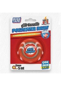 Resim Boss Tape Polyester Çift Taraflı Isıya Dayanıklı Bant 1,6mm Şeffaf 15x5mt 140 Bt-01038 