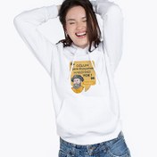 Resim Esprili Macellan Tasarımlı Kapşonlu Kadın Sweatshirt 