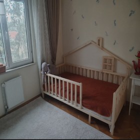 Resim Masal Montessori Bebek ve Çocuk Karyolası 90x190 Yatak Uyumlu 