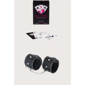 Resim Dodes Dodes Sexy Görselli Oyun Kartı Kama Sutra Siyah Kelepçe Set 