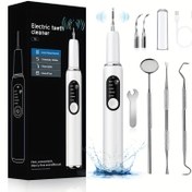 Resim 1 adet Elektrikli Diş Temizleyici LED Işık ile, 5 Ayarlı Mod, Üç Metal Ek, USB Şarj Edilebilir, Çok Fonksiyonlu Diş Temizleme Kiti, Babalar Günü/Anneler Günü, Doğum Günü Parti Hediyeleri için İdeal 