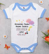 Resim Bitmeyen Kartuş Bk Kids Kişiye Özel Mavi Bebek Body Zıbın - Model 81 