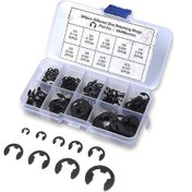 Resim Jeehugo Karbon Çelik E-klip Seti 2-12 Mm 260 Adet, Otomobil/endüstri Uygulamaları İçin Dayanıklı Saklama Kutusuyla 