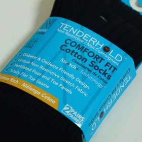 Resim JOSEPH Comfort Fit Tenderhold Pamuklu Diyabet Çorabı 2'li Paket Siyah - 39/42 