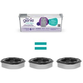 Resim Easy Roll Kedi Kumu Çöp Kovası 6 Aylık Kullanım Yedek Poşeti 1 Paket 24'lü Rulo 