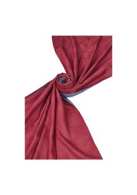 Resim Mim Eşarp Leila Çift Taraflı Jakarlı Desenli İpeksi Şal 75x190 Cm Bordo - Gri 