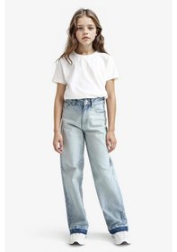 Resim Defacto Kız Çocuk 90s Wide Leg Geniş Paça Jean Pantolon F7540a825aunm39 Mavi 