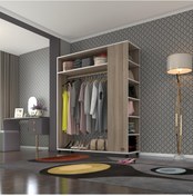 Resim Kenzlife giysi dolabı bayram 180*150*40 crd gardırop tekerlekli 