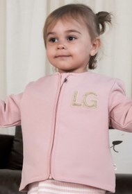 Resim Organik Pamuklu İçi Tüylü Bebek Ceketi Pembe - Pembe / 3-4 Yaş 