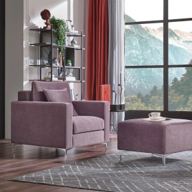 Resim Enza Home Linea Berjer - Kahve, Antrasit 