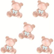 Resim Gateesat Pembe 5 Adet Şeffaf Ayılı Buzdolabı Mıknatıslı Not Tahtası 