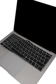 Resim Mcstorey F Klavye Macbook Air M1 13inç Kılıfı Touchıd'li Daktilotip Harf Baskılı A1932 A2179 A2337 Ile Uyumlu 