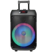 Resim Zore GD-1203 12" Dijital Led Radyolu Mikrofonlu RGB TWS Kablosuz Karaoke Hoparlör 