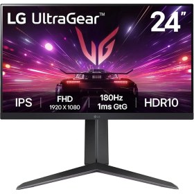 Resim LG UltraGear 24GS65F-B 24" 1 MS (GtG) 180 Hz HDMI + DP Full HD IPS Pivot Monitör 