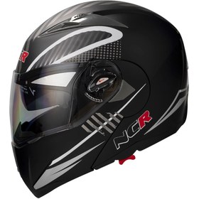 Resim NCR Çene Açılır Kask Vizörlü Monster Mat Siyah Ece Belgeli 