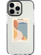 Resim shoptocase Iphone 14 Pro Uyumlu Lens Korumalı Anti Shock Palermo Tasarımlı Telefon Kılıfı 