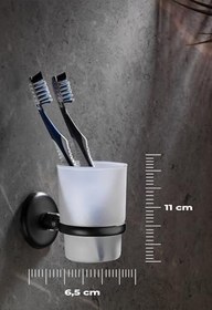 Resim Yapışkanlı Diş Fırçalık Siyah S-104 