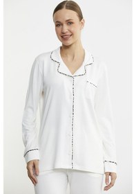 Resim Sementa Düz Renk Gömlek Model Pijama Takım - Kemik Kemik 