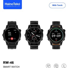 Resim Haino Teko RW46 Amoled Ekran Android İos HarmonyOs Uyumlu 3 Kordonlu Akıllı Saat Siyah 