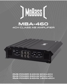 Resim Mobass Mba-460 4x60rms Yeni Nesil Oto Anfi Oto Amfi 