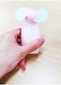 Resim Mini Beyaz Taşınabilir Fan Soğutucu, Pilli, Taşıyıcı Askılı 