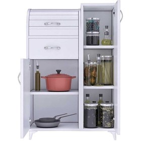 Resim Genel Markalar Çok Amaçlı Kilerli Ekmek Dolabı Çok Bölmeli Dolap 