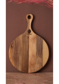 Resim Ahşap Doğal Ceviz Kesme Ve Sunum Tahtası, Peynir Ve Pizza Tabağı, Kişiye Özel Farklı Desen 36x25 Cm Ahşap 
