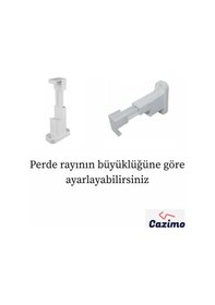 Resim 10 Adet Perde Rayı Korniş L Ayak Duvara Montaj Askı Aparatı Plastik Beyaz 