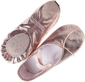 Resim Holibanna Bale Ayakkabıları Kız Terlik Sparkly Kız Ayakkabıları Sparkle Düz Ayakkabı Jimnastik Dans Pisti Ayakkabıları Kızlar Için Dans Ayakkabıları Yürümeye Başlayan Bale Kız Ayakkabıları 