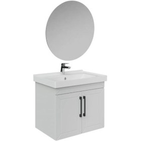 Resim Creavit D20 65 Cm Lake Aynalı Beyaz Banyo Takımı 