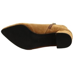 Resim Hobby 261924s Hakiki Süet Deri Kadın Topuklu Bot Taba 