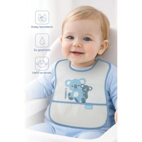 Resim Babyjem Poli Muşamba Mama Önlüğü Küçük Mavi 