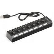 Resim Dark Dk Ac Usb272 7 Port Usb 2 0 Anahtarlı Usb Çoklayıcı 