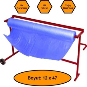 Resim NetBazaars 160 Micron Mavi Naylon Örtü, 12X47 Metre 