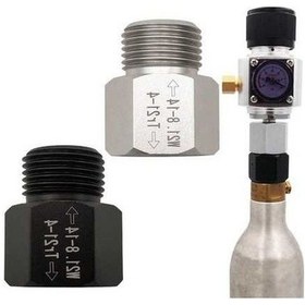 Resim Gebibd Co2 Silindir Adaptörü Sızdırmaz Montaj Basınç Düşürücü Alüminyum W21.8 Tr21x4 Adaptör 