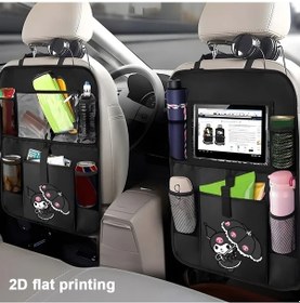 Resim Xuweiwei Black Kuromi Araç Koltuğu Arkası Organizer Çok Fonksiyonlu Askılı Saklama Çantası 