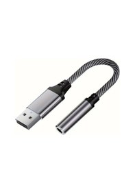 Resim Gateesat Siyah 2si 1 Arada Usb 3.5mm Ses Dönüştürücü Kulaklık Mikrofon Dizüstü Ses Kartı 