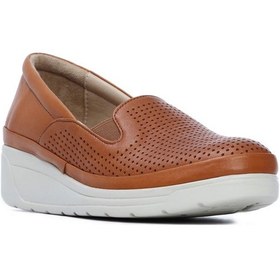 Resim Tamer Tanca Kadın Hakiki Deri Taba Comfort Ayakkabı 824 1201 Byn Ayk Y21 Taba Dr Taba 