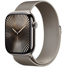 Resim Apple Watch Series 10 GPS + Cellular 46 MM Titanyum Kasa Milano Loop M/L Akıllı Saat (Apple Türkiye Garantili) 
