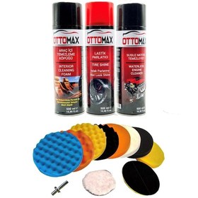 Resim Ottomax 14 Parça Pasta Cila Sünger Seti Motor Temizleme Lastik-ja 